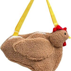 Cute Chicken Plush Shoulder Bag Crossbody Purse for Women